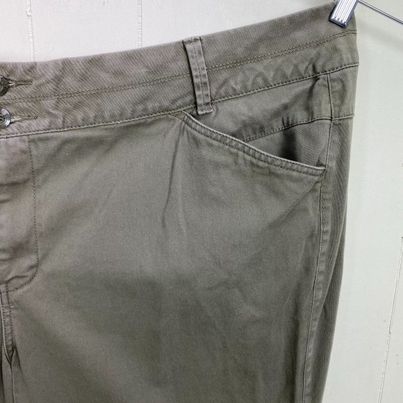 90s Style Fabric Insert Green Khaki Skirt 28P - Picture 4 of 11